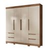 Clóset Vekkahome Vivacce 4 Puertas 4 Cajones Café