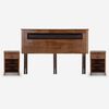 Cama Europea Rosen Base Dividida King Indie + Respaldo + 2 Veladores Ferrera