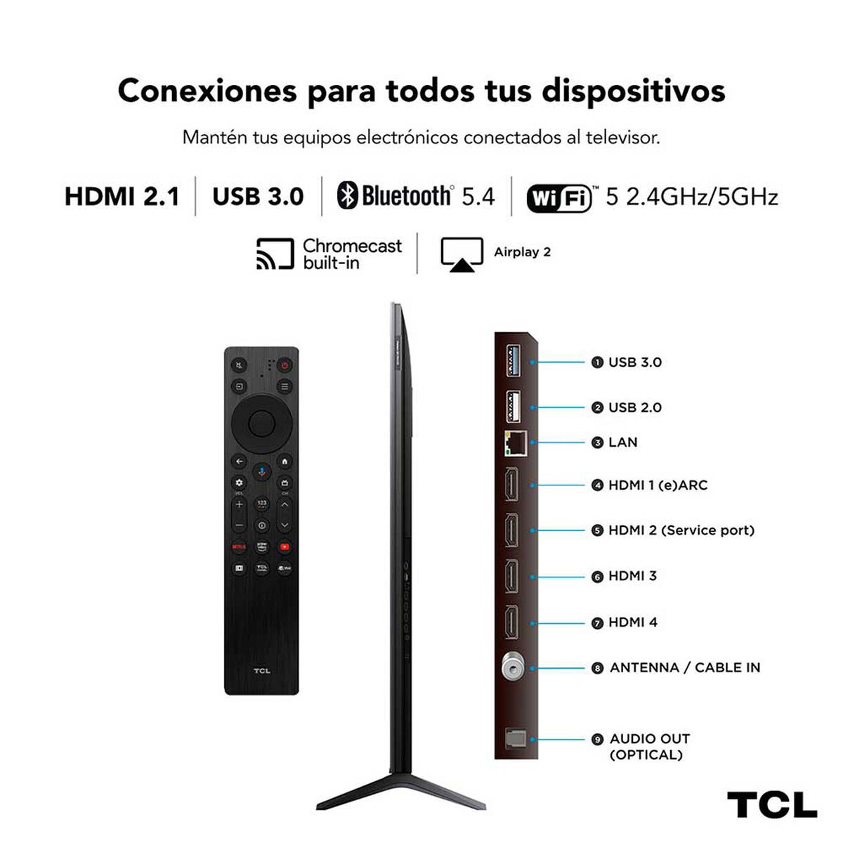Mini LED Smart TV TCL 50C6KS 4K UHD 50"