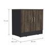 Mueble Archivador TuHome Home Office Negro Soft Coñac