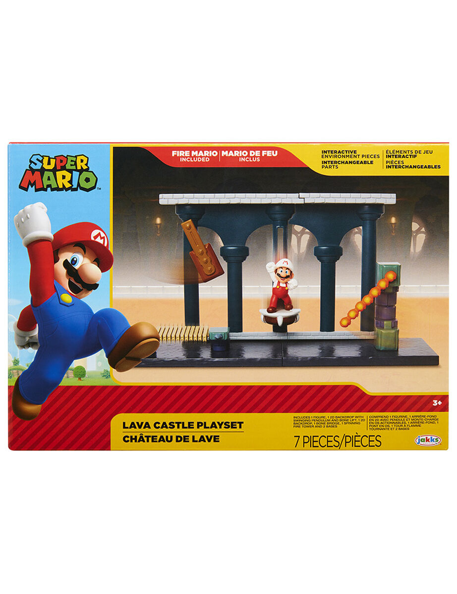 Set Figura de Colección Playset Nintendo 2,5" Lava Castle