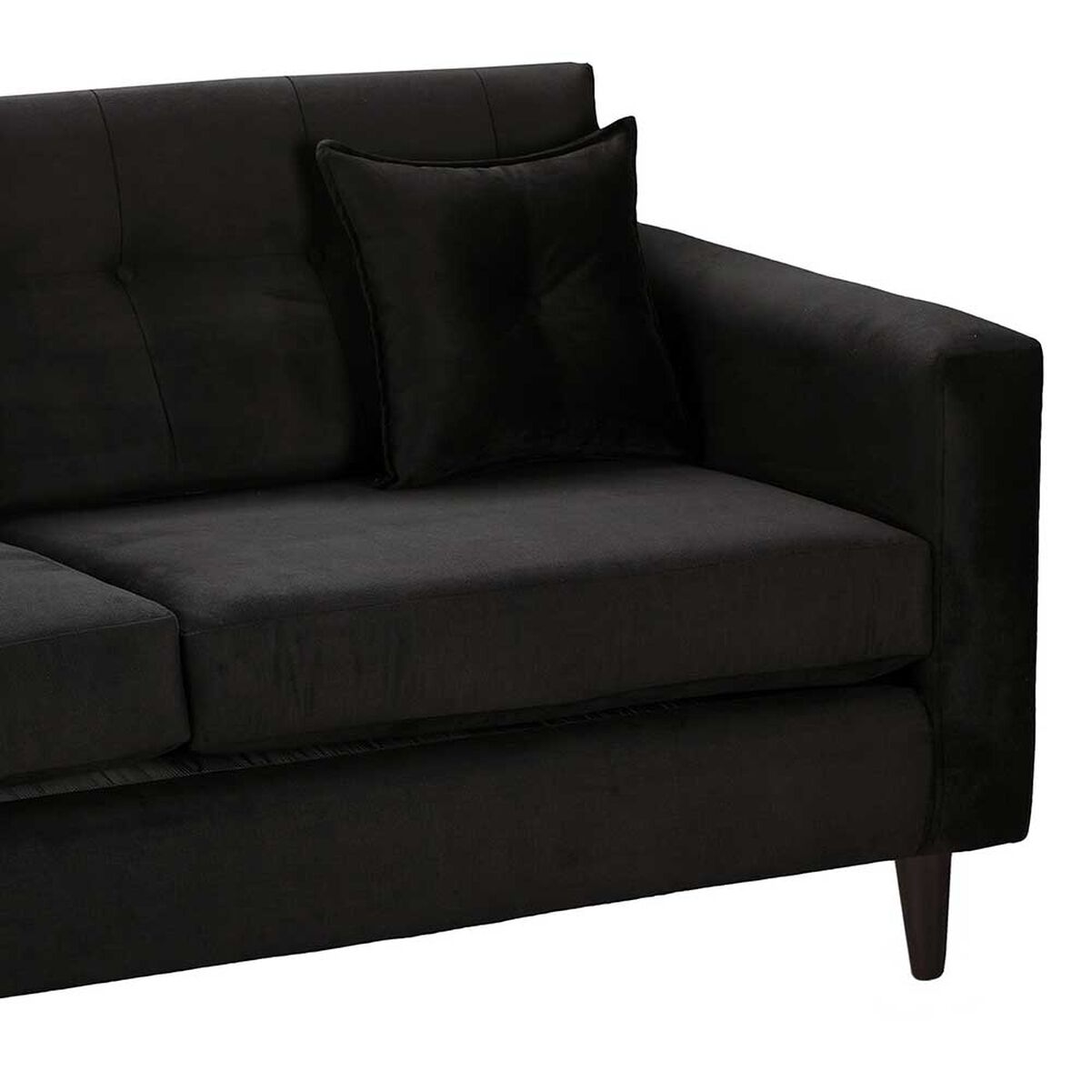 Sofá Bodevir New Retro Felpa 00 3 Cuerpos Negro 