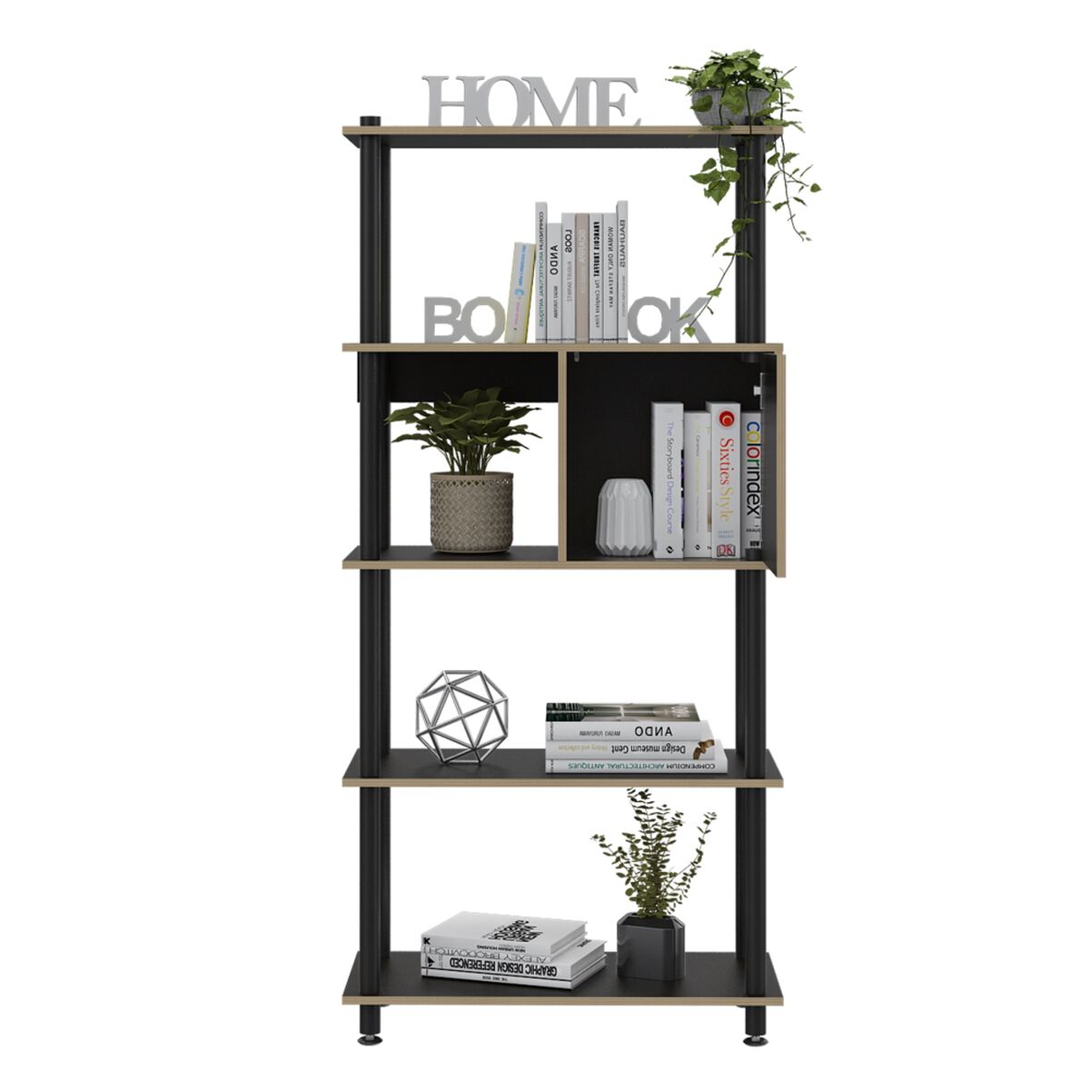 Biblioteca TuHome Cubik 2 Wengue/Duna