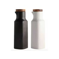 Set 2 Piezas Alcuza Cerámica Cuadrada Simplit 500 ml