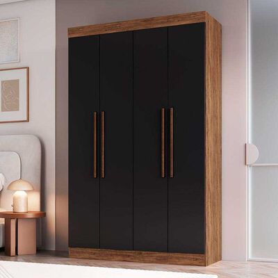 Imagen 2 del producto Clóset Exit Orlando 4 Puertas 2 Cajones Castaño y Negro