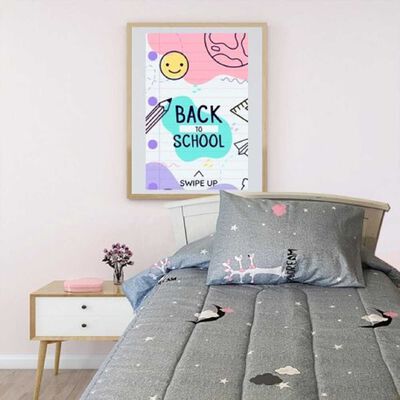 Plumón Estampado Illusions 1,5 Plazas Infantil Nubes