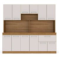 Mueble de Cocina Vekkahome Buck 1 Cajón 12 Puertas Blanco