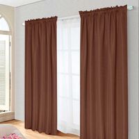 Combo Cortinas Doral Tabatha 220 x 140 cm Café