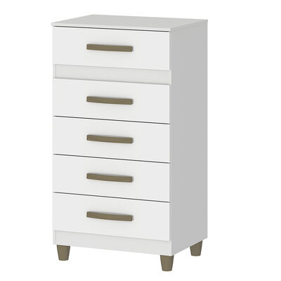 Imagen 2 del producto Cómoda Vekkahome Malta 5 Cajones Blanco