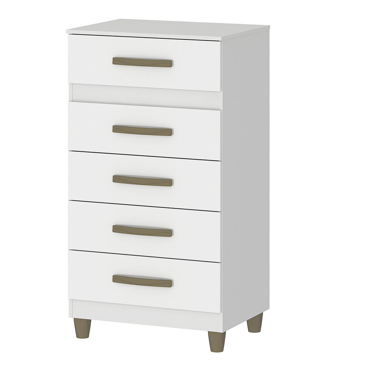 Cómoda Vekkahome Malta 5 Cajones Blanco