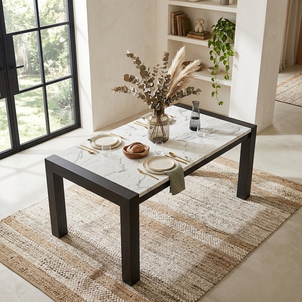Mesa de Comedor Daniels Moderna Belice Blanco