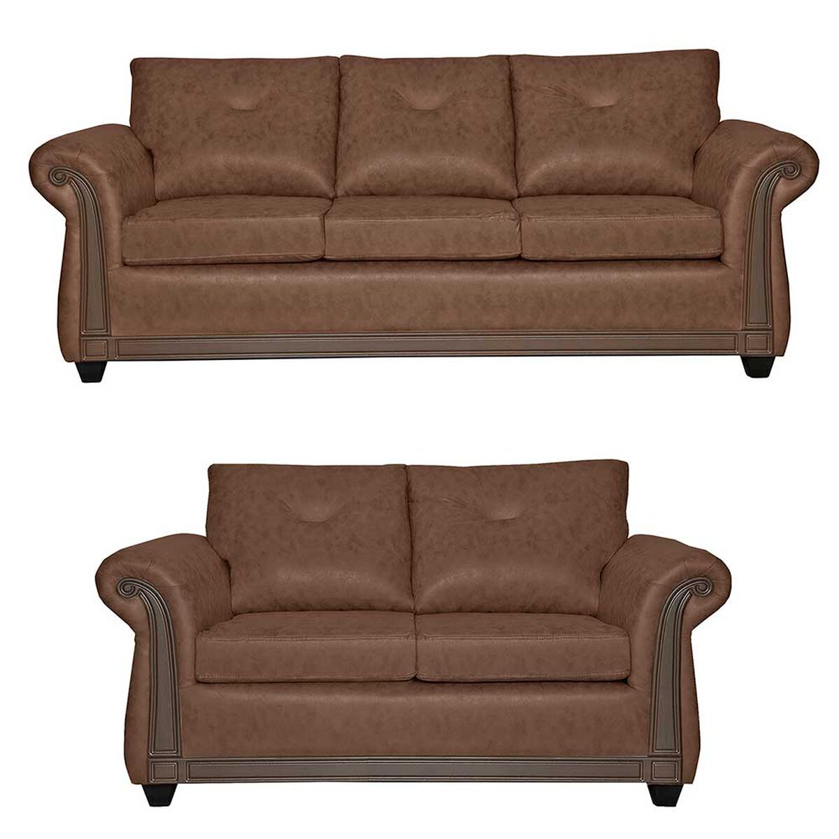 Juego de Living Black Factory Bristol 5 Cuerpos Caf&eacute;