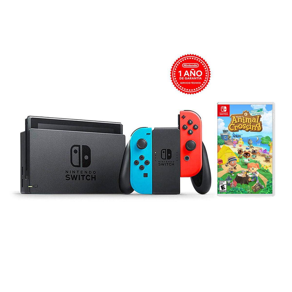Combo Consola Nintendo Switch Neón + Juego Animal Crossing