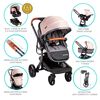 Coche Cuna Travel System Bebe Taurus con Base Beige Bebesit