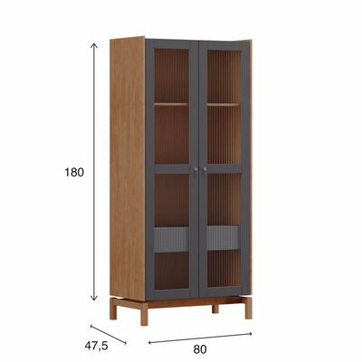 Imagen 2 del producto Vitrina Roca Barcelona 2 Puertas 1 Cajón Grafito