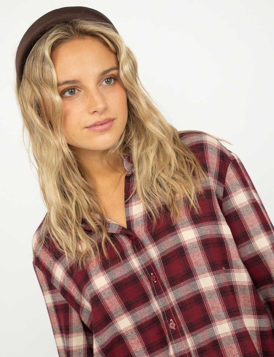 Blusa T&aacute;rtan Manga Larga Mujer Icono