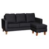 Sofá Seccional Intercambiable Latam Home Venecia 3 Cuerpos Negro