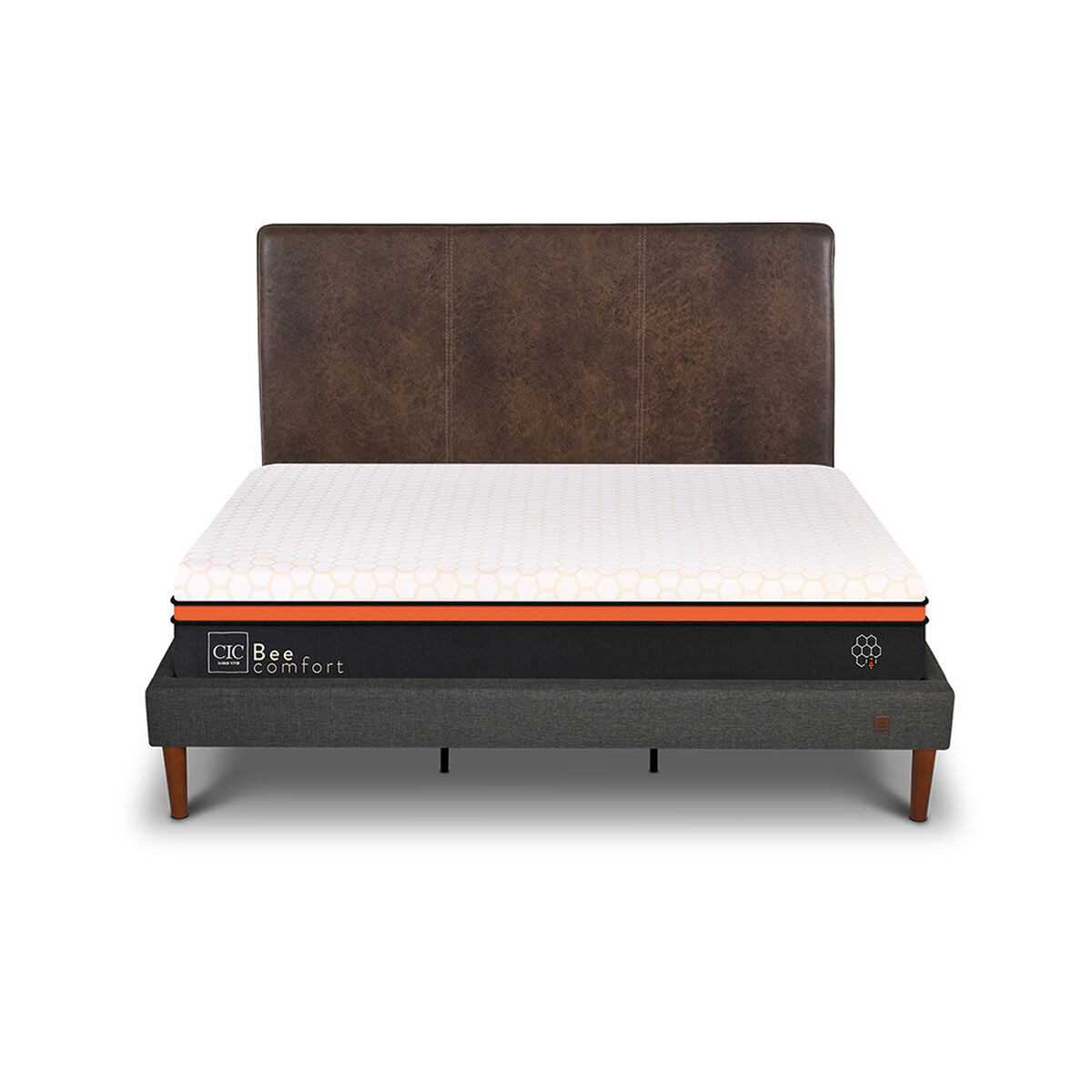 Cama Europea Curve CIC King Bee Comfort + Respaldo
