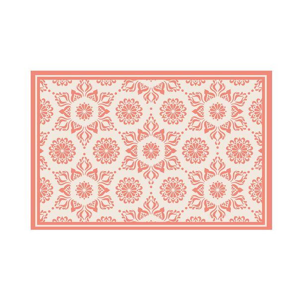 Alfombra Davanti Flor Hindú Coral 70 x100 Flor Hindú Coral