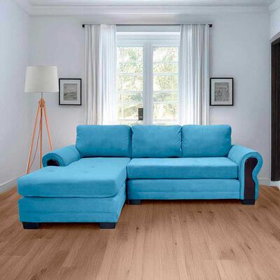 Sofá Seccional Living Factory Oregon 4 Cuerpos Azul