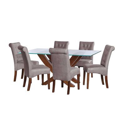 Imagen 1 del producto Juego de Comedor Latam Home Alicante 6 Sillas Gris