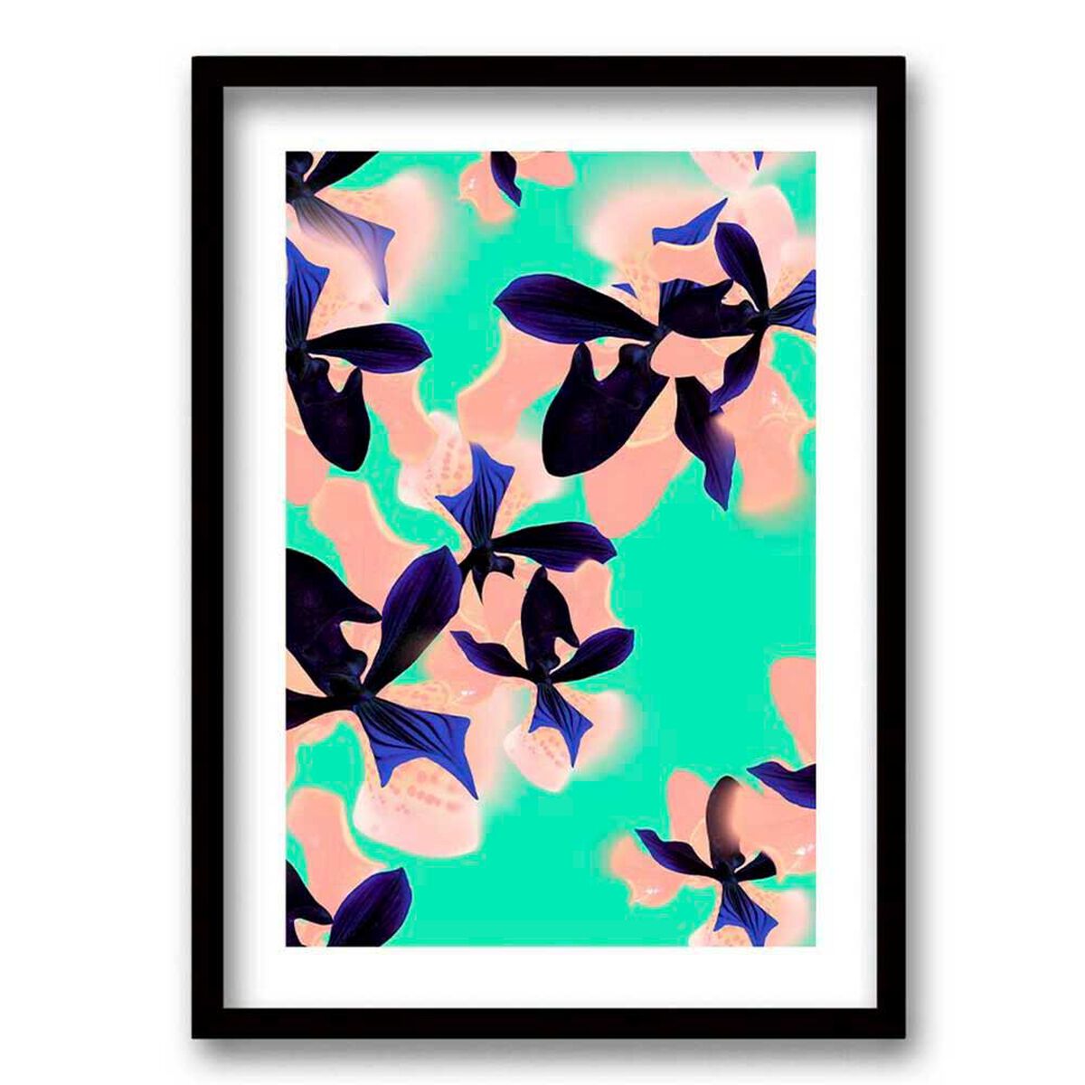 Cuadro Decorativo Retela Flores Ne&oacute;n 40 x 30 cm