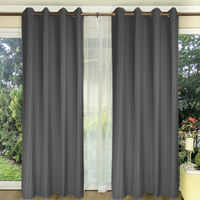 Combo Cortinas Doral Emilia 220 x 140 cm Gris