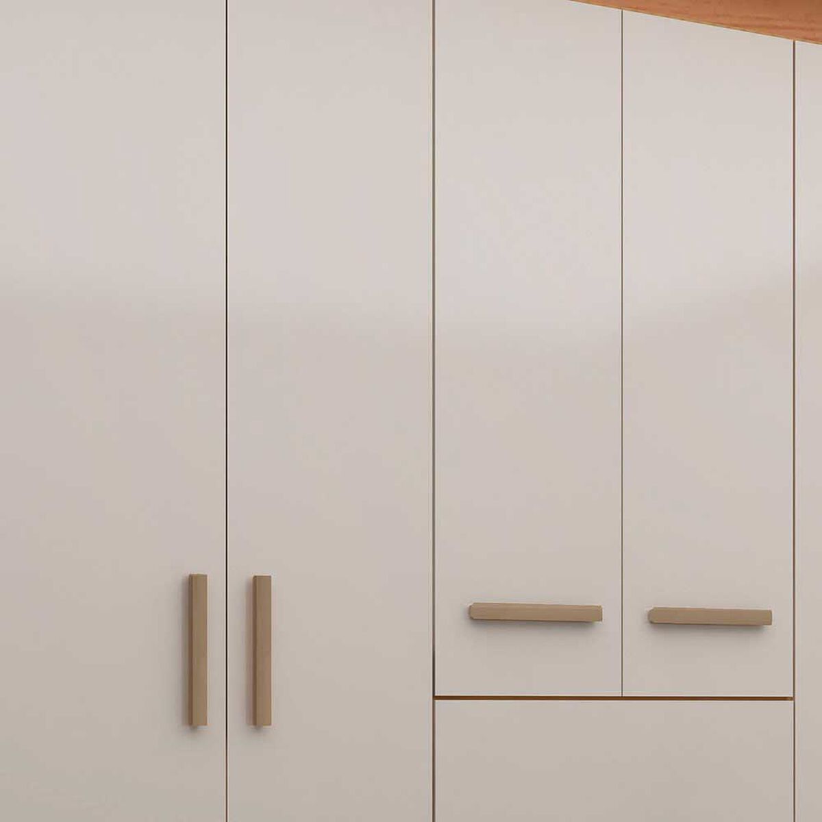 Closet Vekkahome Berna 7 Puertas 2 Cajones Beige