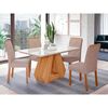 Juego de Comedor Decocasa Agata 4 Sillas Off White