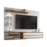 Panel TV Home Mobili Silver Hasta 60"" Blanco Off Café