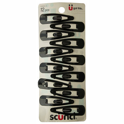 Set Trabas a Presión Negro, 12 Piezas