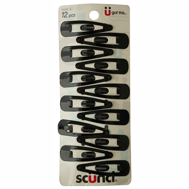 Set Trabas a Presión Negro, 12 Piezas