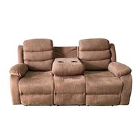 Sofá Reclinable Casanova York 3 cuerpos Café