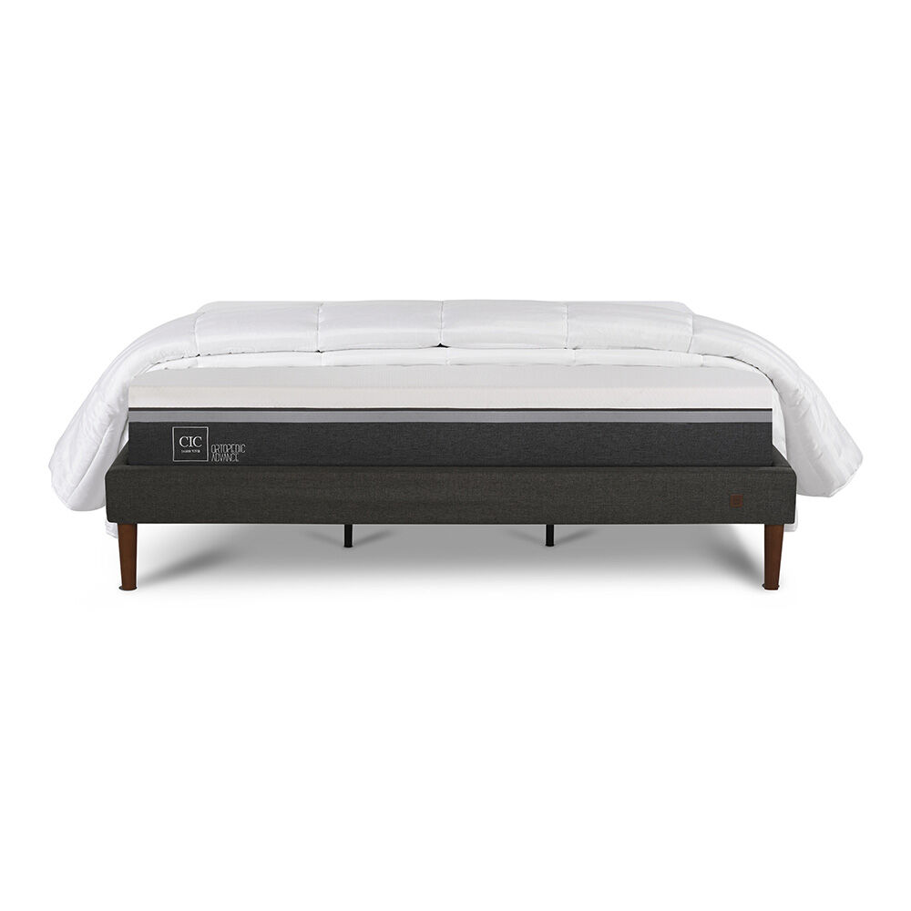Cama Europea CIC King Ortopedic Advance + Plumón