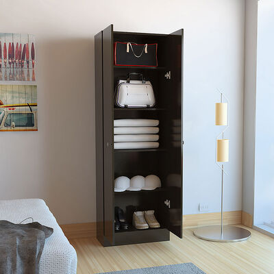 Clóset TuHome Wengue Negro 2 Puertas