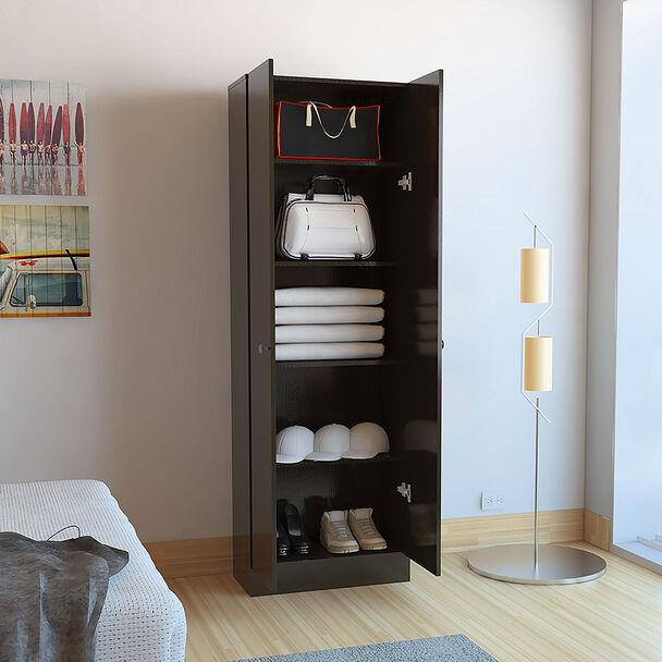 Clóset TuHome Wengue Negro 2 Puertas