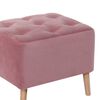 Pouf Latam Home Lyon Tela Velvet Palo Rosa