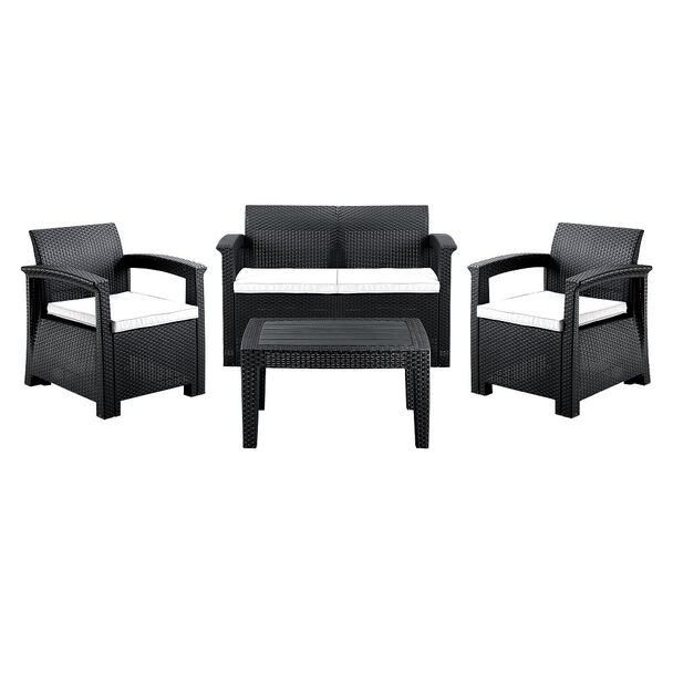 Juego de Living para Terraza Northwest Ibiza Sofá 3 Cuerpos + Dos Sillones 1 Cuerpo