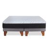 Cama Europea Latam Home Base Dividida King Zen Top Foam Visco Velvet Gris
