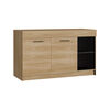 Barra Auxiliar de Cocina Tuhome Luna 2 Puertas Fresno Wengue