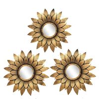 Set 3 Espejos Plástico Vgo para Colgar Circular 25 cm Negro