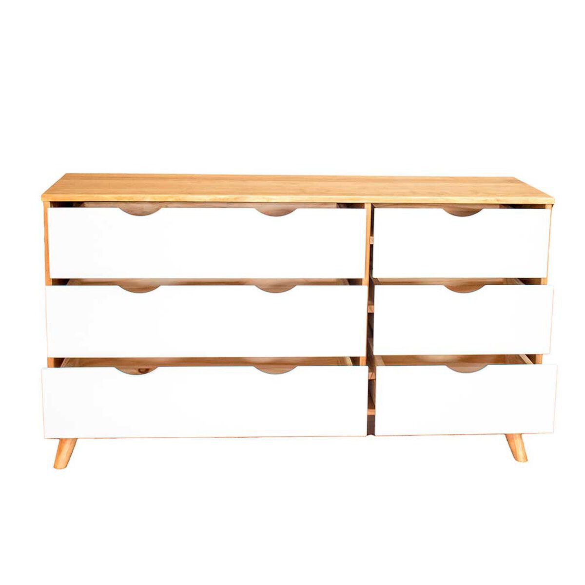 Cómoda Vekkahome Luna 6 Cajones Café