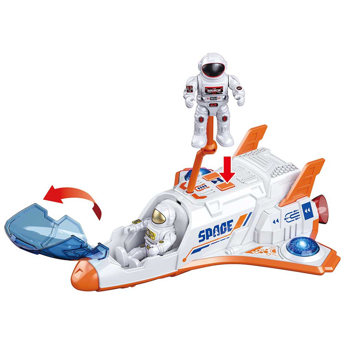 Nave Space Shuttle con Dos Astronautas