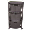 Cajonera Rattan Rimax 3 Cajones Moca