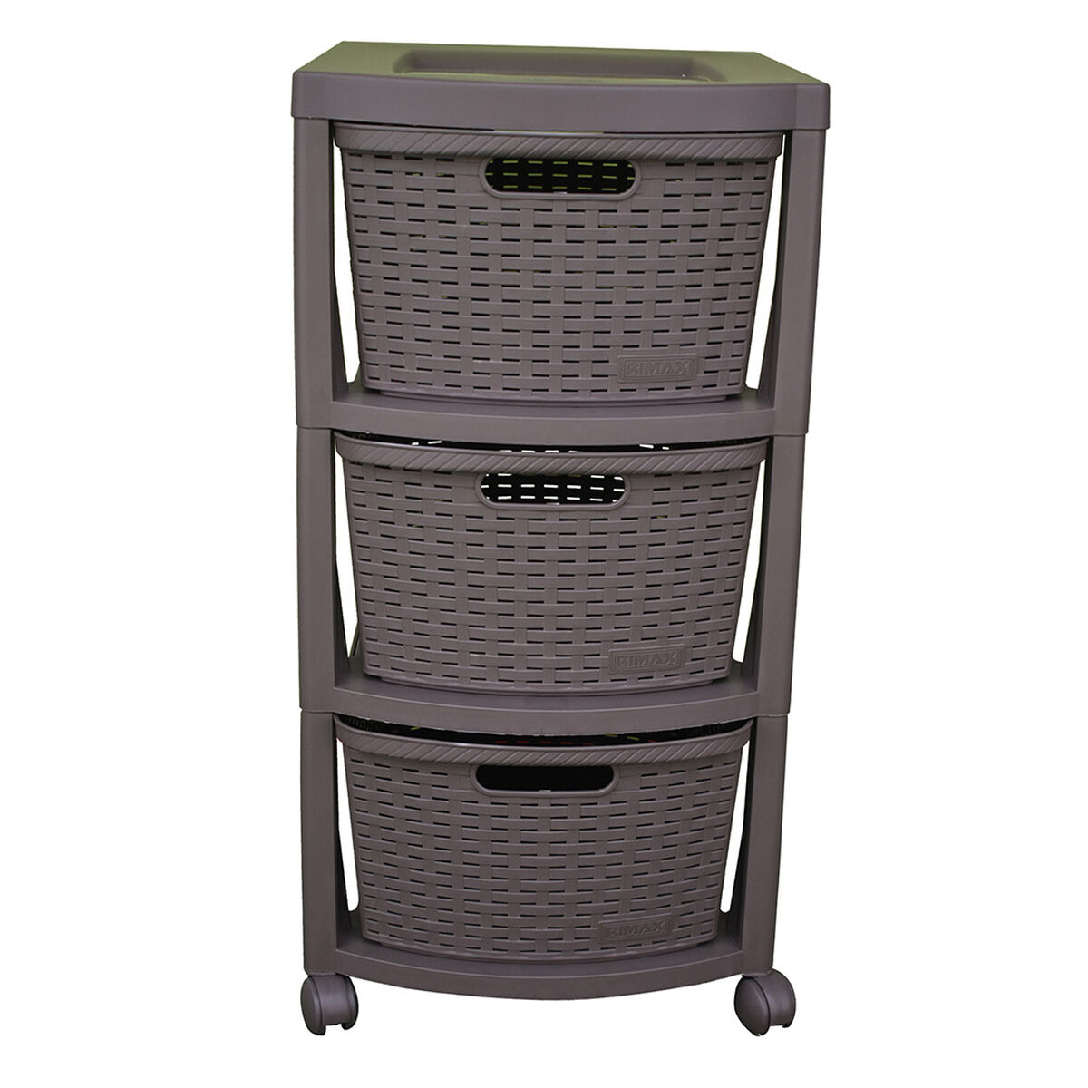 Cajonera Rattan Rimax 3 Cajones Moca