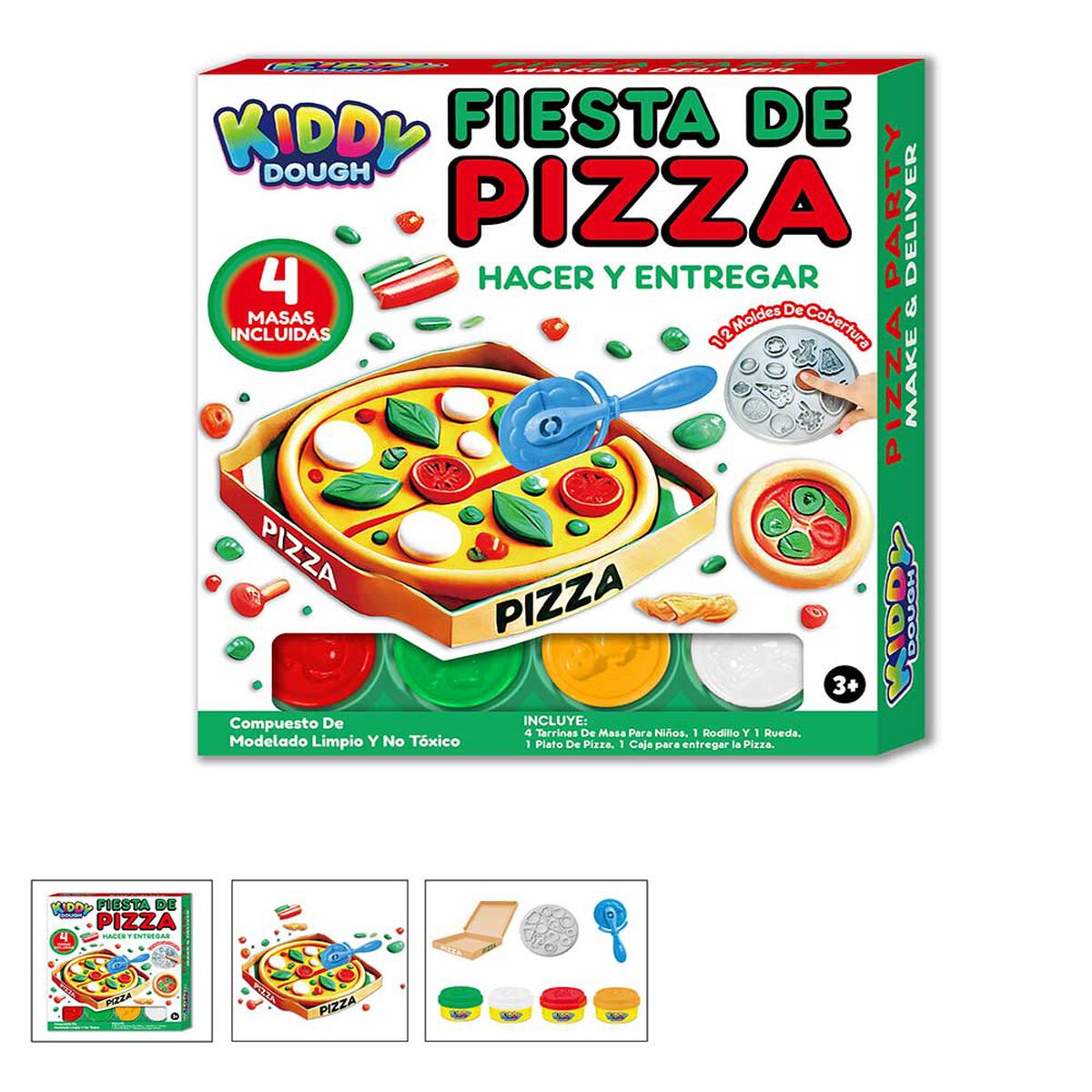 Fiesta de Pizza con Masitas Kiddy Dough