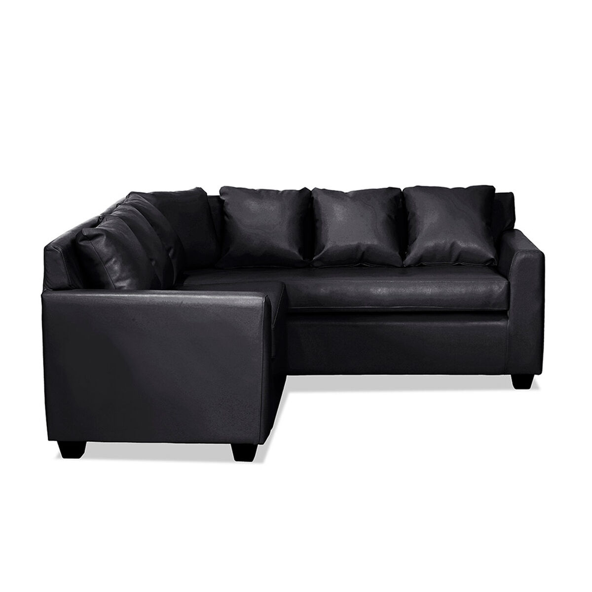 Seccional Latam Home Lucca 3 Cuerpos PU Negro