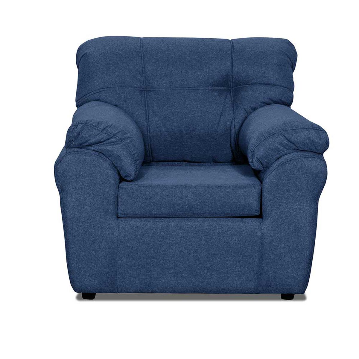 Juego de Living Deco Outlet Polonia Sofá 3 Cuerpos + Dos Sillones 1 Cuerpo Azul