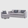Seccional Intercambiable Muebles MPR Jazmin 4 Cuerpos Gris Claro