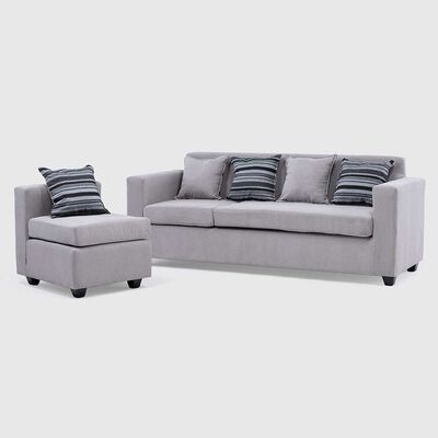 Imagen 2 del producto Seccional Intercambiable Muebles MPR Jazmin 4 Cuerpos Gris Claro